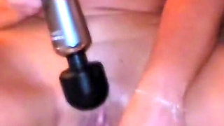 My Strong Massage Stick 'vibroxl Fucks Me Together with the Horny Veined Dildo!