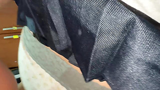 Trying to fuck my stepsister in the ass before leaving for school after she catches me doing a handjob