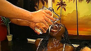 I Need It Now! - Ebony Beauty Gets Drenched in Piss During Wild Threesome Action