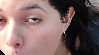 Young Student Latina Sucking Big Dick