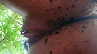 Dirty Pussy in the Forest Extreme Close up
