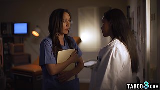 Latin mommy doctor lures a nurse into sex