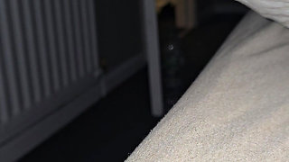 Step mom hand slip on step son white panties touching his dick without shame