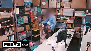 She Stole Panties, but She Won't Be Wearing Anything When the Security Guard Catches Her