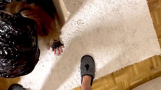 Guy wastes no time unboxing and putting his dick in his new sex robot