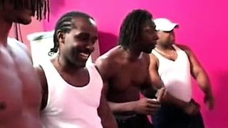 Cute Slut Fucks Bunch of Black Guys