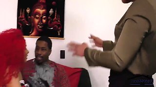 Hot Ebony Threesome- Bisexual Women Vs 1 Big 23 Min