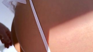 Amateur blondes pov blowjob and hardcore fun with lucky dude