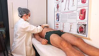 Hot Brazilian Nurse Gets Wet Seeing Patient's Big Hard Cock