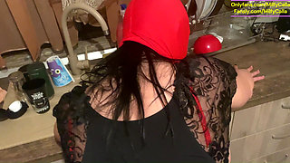 🔴 Cheating in the Kitchen - Red Mask, Anal & Ass to Mouth