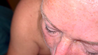 Oral MILF Blonde, Freckles, Green Eyes Sucks Daddy