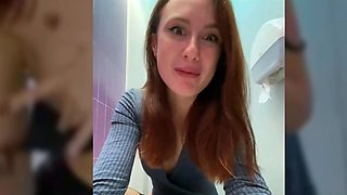 Dina_Tease Outdoor Public Toilet Show