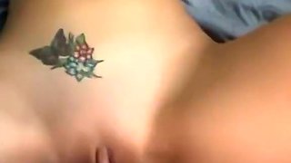 Tattooed hoe with a pierced belly button gets fucked nicely in the bedroom