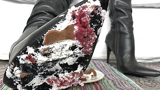 Smoking Mistress and Delicious Dessert From Boot Soles, POV Clip, Lady Victoria Valente