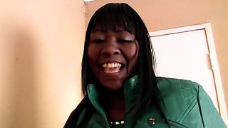 Naughty African MILF likes to watch porn