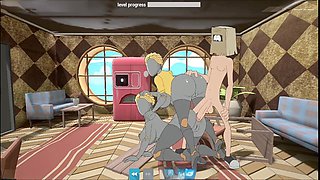 Sci-fi robots get wild with some serious ass-fucking fun