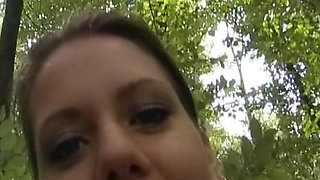 Two Cute German Babes Playing Together in Outdoor Session