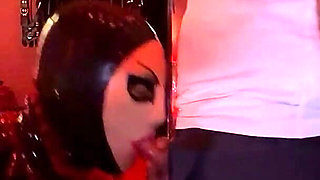 Caged Sissy Has to Suck Her First Real Cock