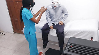 Nurse porn!! They seduce a patient to fuck in the hospital.