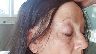Perfect Wife! GILF Candi Annie Cum Swallowing MILF Strokes Cock Every Morning