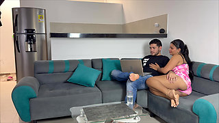 stepsister likes to seduce me when we're alone and always ends up jumping on my cock