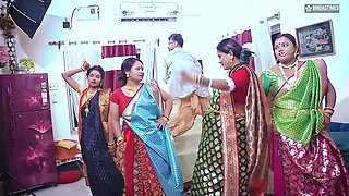 Desi Indian Tharki Sasurji Hardcore Fuck with His Four Stepdaughter at the Same Time