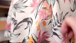 Skinny brunette goes for quick kitchen fuck till facial - Amateur