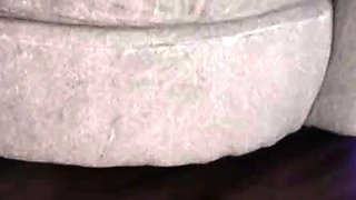 Erotic masturbation with brunette beauty