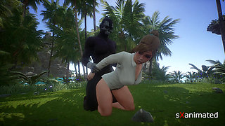Hot blonde fucks her guide on her vacation PART 2