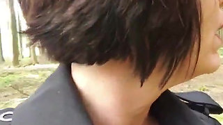 Julie Strips Naked on the Side of the Road and Squirts