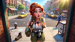 Redhead Street hotographer give me a photo shoot with a blowjob