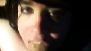 Big-cock Daddy Gets a Deep Blowjob from Amateur Crossdresser