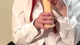 Anime Power Uwu Bed Ride - Dripping Dildo Playtime