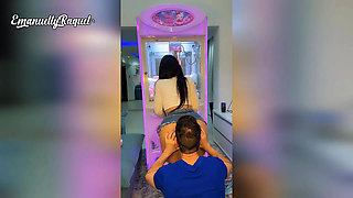 Emanuelly Raquel Trying to Catch a Peluche From the Claw Machine While Fucking Anal Sex