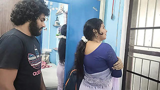 Desi Wife in Saree Gets Hard Fuck with Ass Kissing & Lip Lock Romance
