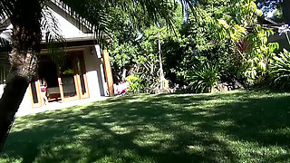 Two Latinas Wet From the Pool - Pussy Licking on the Four-poster Bed