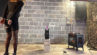 Scene 16: 3 Part Predicament Bondage Fucking Machine and Bound Blowjob