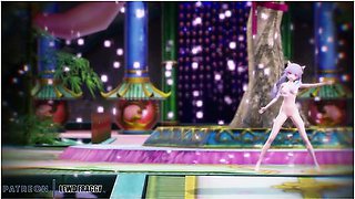 Animated waves of pleasure for Keqing in sensual MMD