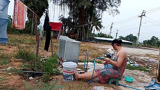 Outdoor, shemale self suck, shemale