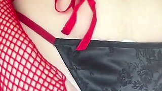 Trying on Red Panties