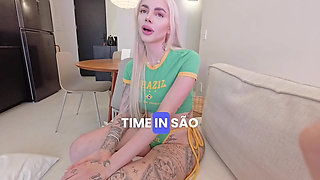 Petite Blonde Squirts in Sloppy Interview - Busty Big Tits 18yo Latina Teen Ball Sucking Riding Doggystyle