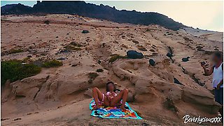 Shameless Milf On Vacation Masturbates On A Public Beach Then Gets Fucked By A Stranger