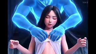 Lonely Young Beauty Gets Fucked by a Handsome Ghost at Night