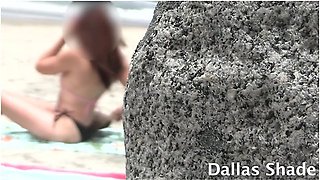 Risky Public Beach! Cock Flashing A Random Tourist...then I Ask Her To Film Me! (part 1)