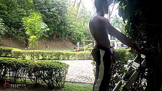 Curious Gardener Roughly Fucks His Horny Boss Outdoors - Brandon Cruz & Alejandra Palacios