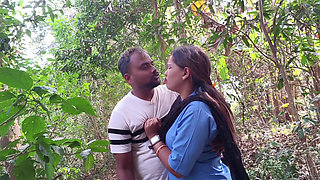 Odia college girl hard-core fuck with her boyfriend in forest, odia sex in outdoor forest