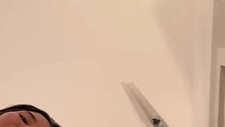 Hottest Asian Petite Slut in the Bathroom with a School Uniform Skirt Shows Panties and Takes Them off to Flash Her Ass