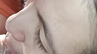 Practicing Blowjob with a Dildo