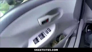 Big Ass, Big Tits, redhead teenager picked up and banged for cash, point of view