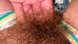 Super Thick and Long Plussy Hair Bush Closeup